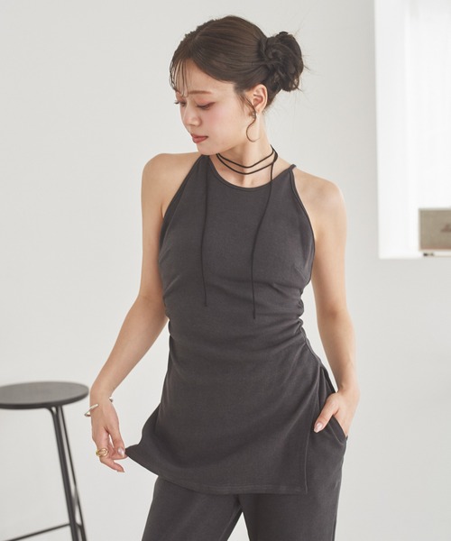 LAULEN(ローレン)の「shawl cardigan relax 3set /ショールカーディガンリラックス3点セット(セットアップ・レディース・ブラック/チャコールグレー・FREE)」の11枚目の写真