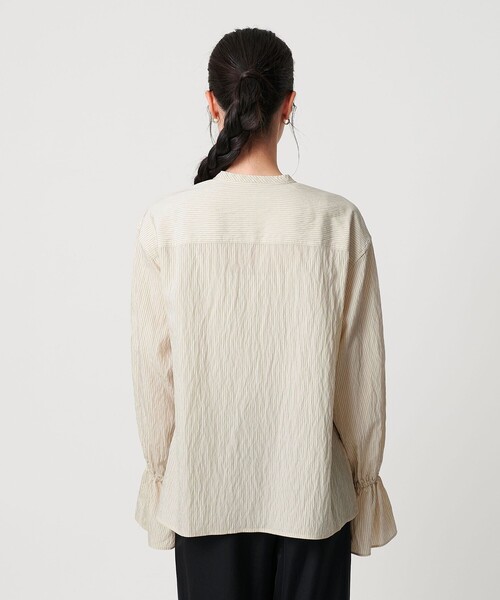 ラッフル スキッパーブラウス ウォッシャブル（シャツ/ブラウス