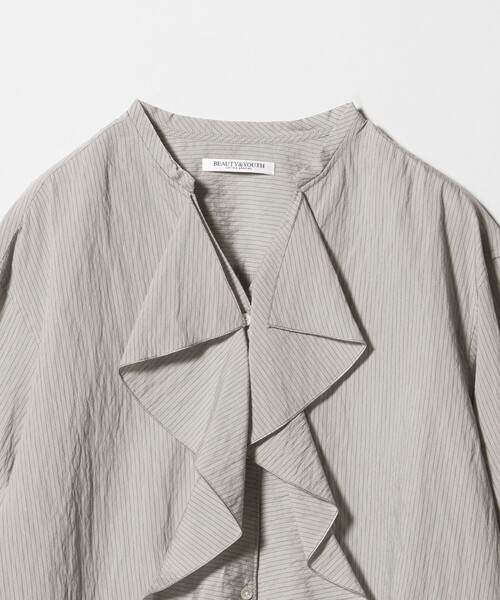 BEAUTY&YOUTH UNITED ARROWS（ビューティーアンドユースユナイテッドアローズ）の「ラッフル スキッパーブラウス ウォッシャブル（シャツ/ブラウス・レディース・ライトグレー/ナチュラル/ホワイト・FREE）」の20枚目の写真