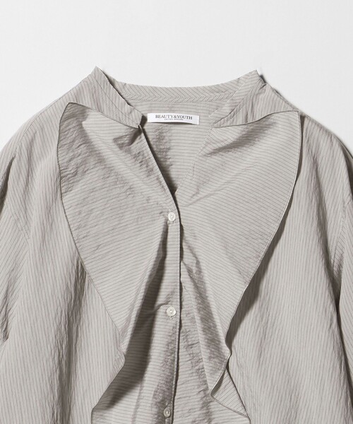BEAUTY&YOUTH UNITED ARROWS（ビューティーアンドユースユナイテッドアローズ）の「ラッフル スキッパーブラウス ウォッシャブル（シャツ/ブラウス・レディース・ライトグレー/ナチュラル/ホワイト・FREE）」の21枚目の写真