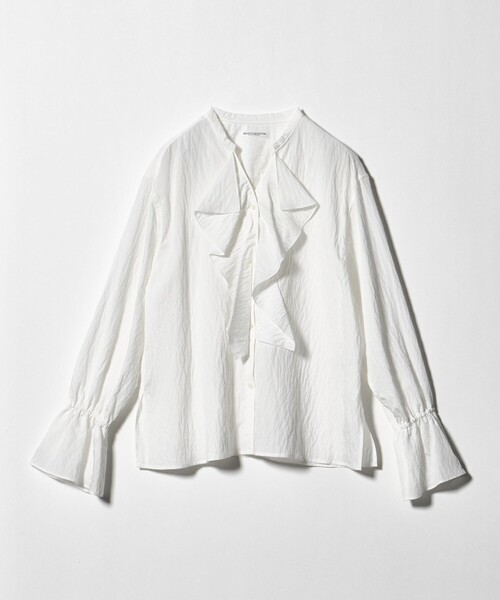 ラッフル スキッパーブラウス ウォッシャブル（シャツ/ブラウス