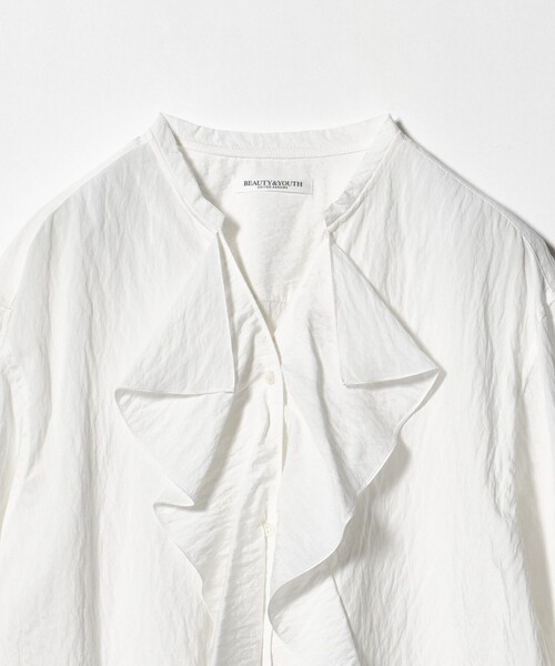 ラッフル スキッパーブラウス ウォッシャブル（シャツ/ブラウス