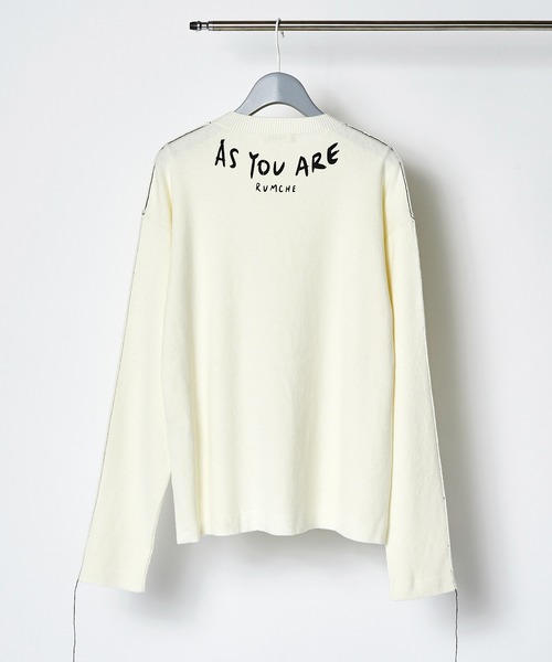 RUMCHE(ラムシェ)の「As You Are Knit / As You Are ニット(ニット/セーター・レディース・オレンジ/ホワイト/ホワイト×ブラック/ブラック・FREE)」の6枚目の写真