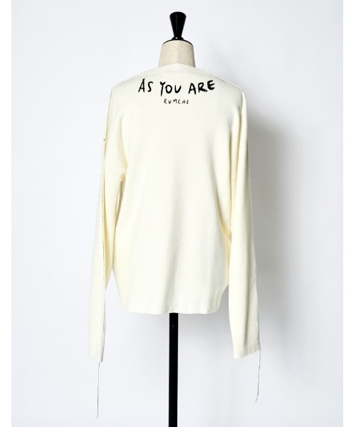 RUMCHE(ラムシェ)の「As You Are Knit / As You Are ニット(ニット/セーター・レディース・オレンジ/ホワイト/ホワイト×ブラック/ブラック・FREE)」の9枚目の写真