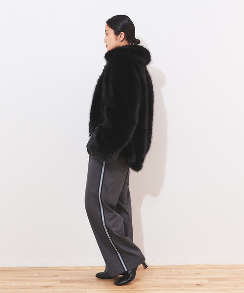 journal standard L'essage（ジャーナルスタンダードレサージュ）の「フェイクファーブルゾン（その他アウター・レディース・ブラウン/ブラック・FREE）」の19枚目の写真