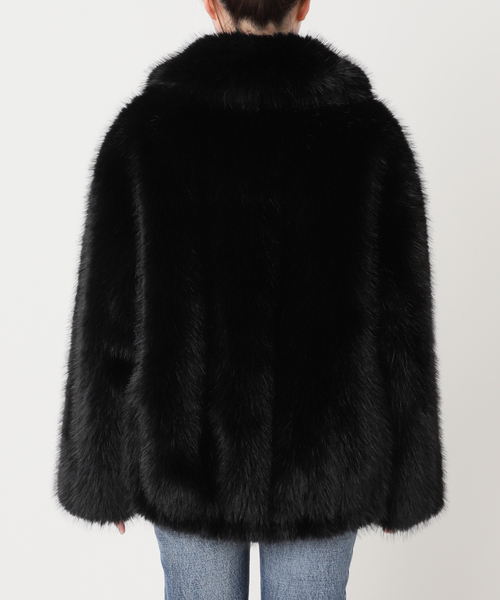 journal standard L'essage（ジャーナルスタンダードレサージュ）の「フェイクファーブルゾン（その他アウター・レディース・ブラウン/ブラック・FREE）」の5枚目の写真