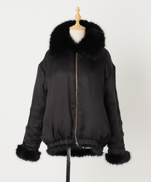 journal standard L'essage（ジャーナルスタンダードレサージュ）の「フェイクファーブルゾン（その他アウター・レディース・ブラウン/ブラック・FREE）」の15枚目の写真