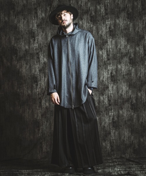 NO ID.(ノーアイディ)の「【NO ID.】Inverted Tuck Hooded Coat / インバーテッド タック フーデッド コート(モッズコート・メンズ・ブラック/グレー・ONE SIZE)」の21枚目の写真