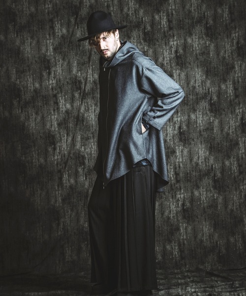 NO ID.(ノーアイディ)の「【NO ID.】Inverted Tuck Hooded Coat / インバーテッド タック フーデッド コート(モッズコート・メンズ・ブラック/グレー・ONE SIZE)」の22枚目の写真