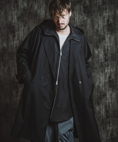 NO ID.(ノーアイディ)の「【NO ID.】Inverted Tuck Hooded Coat / インバーテッド タック フーデッド コート(モッズコート・メンズ・ブラック/グレー・ONE SIZE)」の16枚目の写真