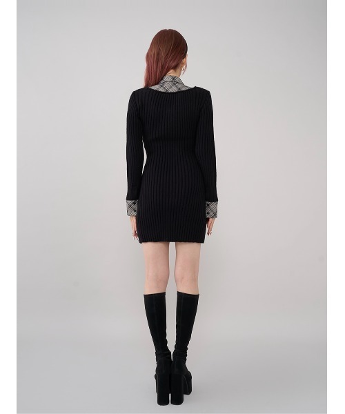 ダーリッチ レイヤードライクニットミニワンピース フリー ダーリッチ Darich レイヤードライクニットミニワンピース