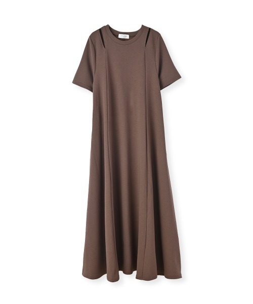 marjour（マージュール）の「SHOULDER SLIT HALF SLEEVE DRESS（ワンピース・レディース・ブラウン/ブラック・02/01）」の5枚目の写真