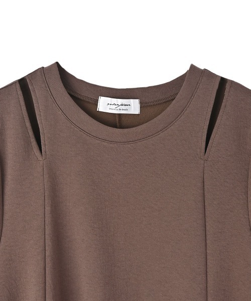 marjour（マージュール）の「SHOULDER SLIT HALF SLEEVE DRESS（ワンピース・レディース・ブラウン/ブラック・02/01）」の7枚目の写真