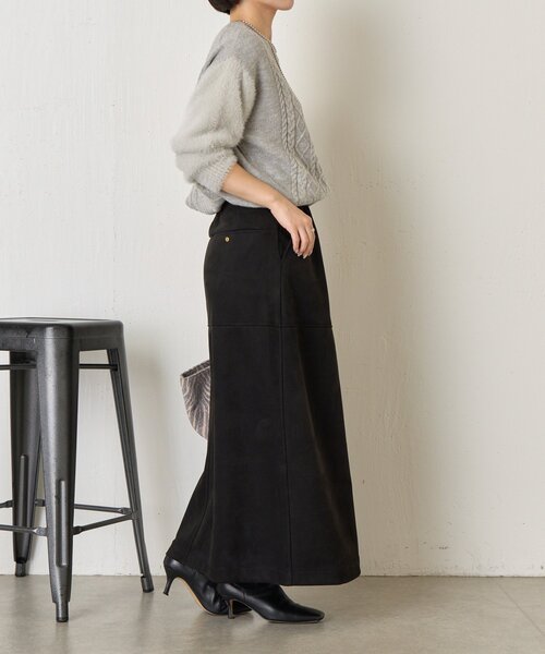 Jena espace merveilleux(ジェナ エスパスメルヴェイユ)の「ラメフェザーケーブルニット(ニット/セーター・レディース・ブルー/チャコールグレー/ライトグレー・FREE)」の8枚目の写真