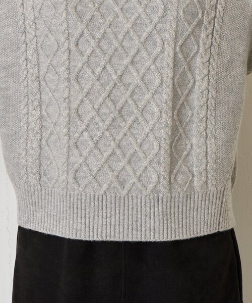 Jena espace merveilleux(ジェナ エスパスメルヴェイユ)の「ラメフェザーケーブルニット(ニット/セーター・レディース・ブルー/チャコールグレー/ライトグレー・FREE)」の19枚目の写真