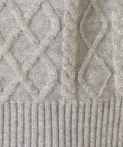 Jena espace merveilleux(ジェナ エスパスメルヴェイユ)の「ラメフェザーケーブルニット(ニット/セーター・レディース・ブルー/チャコールグレー/ライトグレー・FREE)」の21枚目の写真