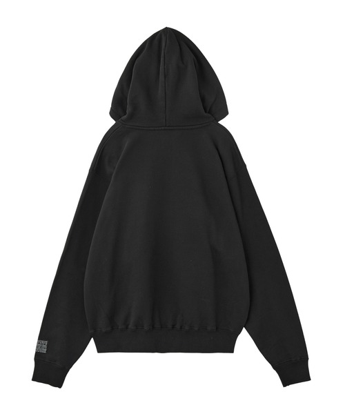 X-girl(エックスガール)の「MILLS LOGO LAYERED PATCH SWEAT HOODIE(パーカー・レディース・アッシュ/ブラック/ネイビー・S/M/L)」の7枚目の写真