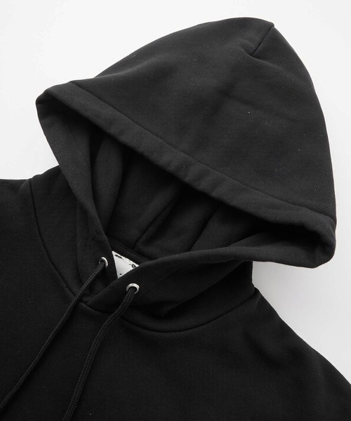 X-girl(エックスガール)の「MILLS LOGO LAYERED PATCH SWEAT HOODIE(パーカー・レディース・アッシュ/ブラック/ネイビー・S/M/L)」の8枚目の写真