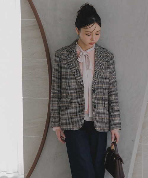 Petitjo（プッチージョ）の「小さいサイズ　ボウタイブラウス 　身長さん・小柄女性（シャツ/ブラウス・レディース・ピンク/サックスブルー・PSS/PS/PM/PL）」の22枚目の写真