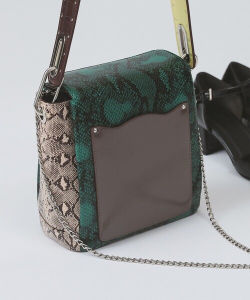 Ray BEAMS（レイビームス）の「配色 ワンハンドル バッグ（トートバッグ・レディース・グリーン/グレー/ブラック・ONE SIZE）」の3枚目の写真