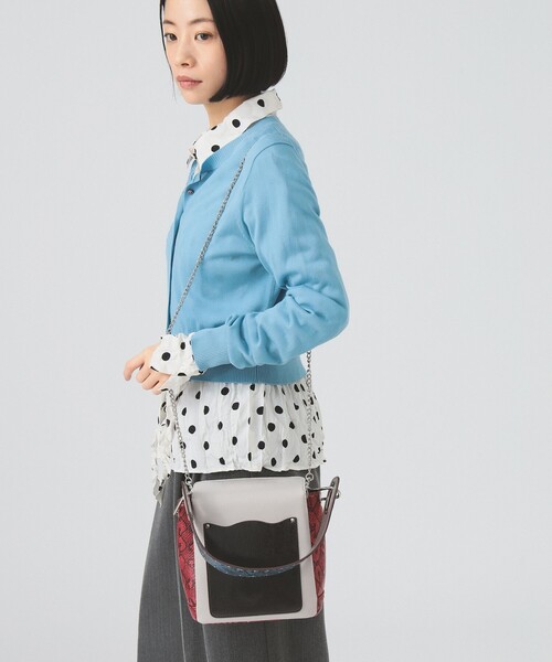 Ray BEAMS（レイビームス）の「配色 ワンハンドル バッグ（トートバッグ・レディース・グリーン/グレー/ブラック・ONE SIZE）」の4枚目の写真