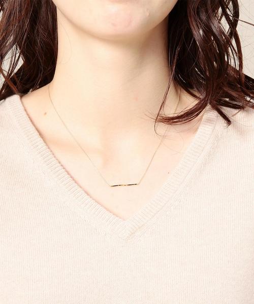 BEAUTY&YOUTH UNITED ARROWS(ビューティーアンドユースユナイテッドアローズ)の「BY K10 ツイストバーネックレス ◆(ネックレス・レディース・ゴールド・FREE)」の6枚目の写真