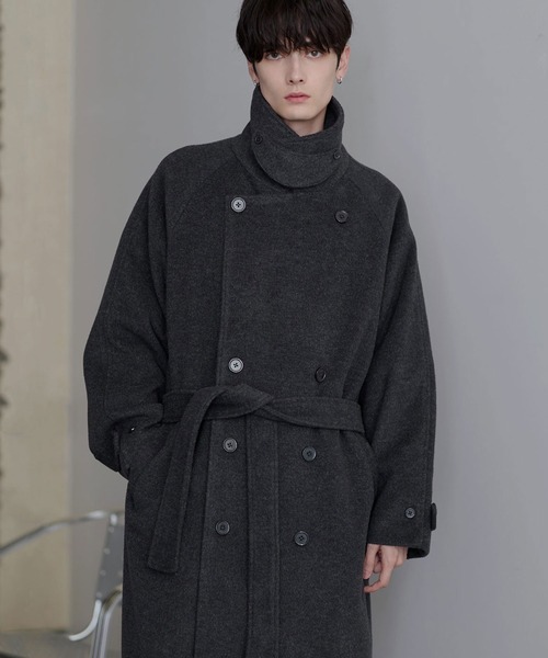 ウール混メルトンダブルチェスターコート（チェスターコート）｜ETELIO