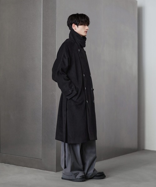 ウール混メルトンダブルチェスターコート（チェスターコート）｜ETELIO