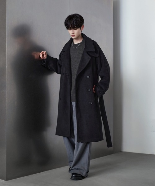 ETELIO（エテリオ）の「ウール混メルトンダブルチェスターコート