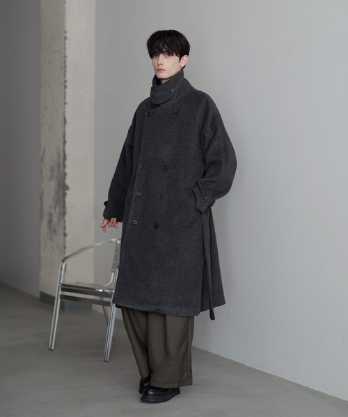 ウール混メルトンダブルチェスターコート（チェスターコート）｜ETELIO