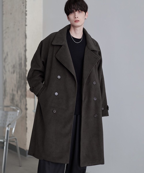 ウール混メルトンダブルチェスターコート（チェスターコート）｜ETELIO