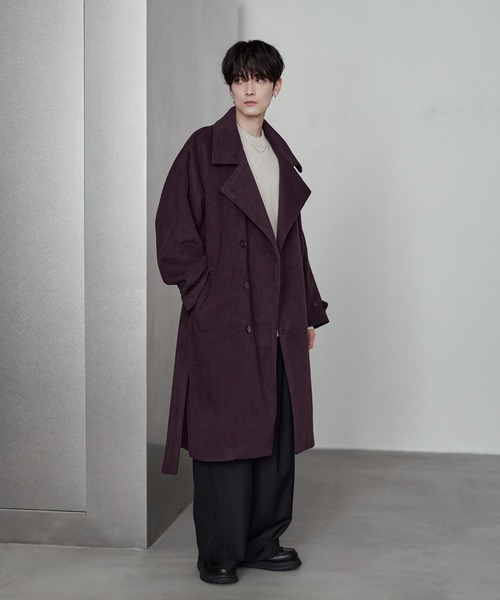 ウール混メルトンダブルチェスターコート（チェスターコート）｜ETELIO