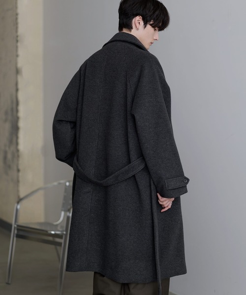 ウール混メルトンダブルチェスターコート（チェスターコート）｜ETELIO