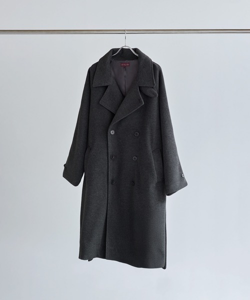 ウール混メルトンダブルチェスターコート（チェスターコート）｜ETELIO