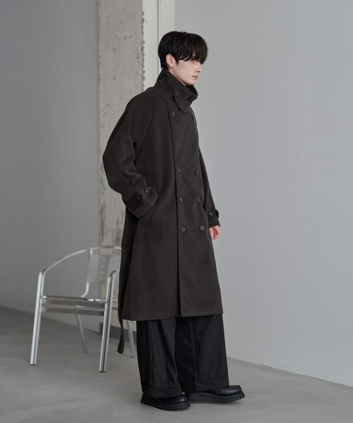 ウール混メルトンダブルチェスターコート（チェスターコート）｜ETELIO
