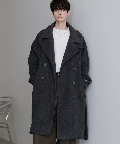 ウール混メルトンダブルチェスターコート（チェスターコート）｜ETELIO