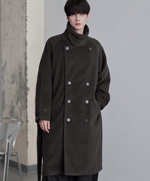 セール】ウール混メルトンダブルチェスターコート（チェスターコート