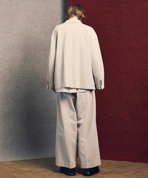 MAISON SPECIAL(メゾンスペシャル)の「《UNISEX》Water Repellent Prime-Over Set Up/撥水プライムオーバーセットアップ【MAISON SPECIAL/メゾンスペシャル】(テーラードジャケット・メンズ・ネイビー/ブラック/ブラウン/ライトグレー・1/0/2)」の14枚目の写真