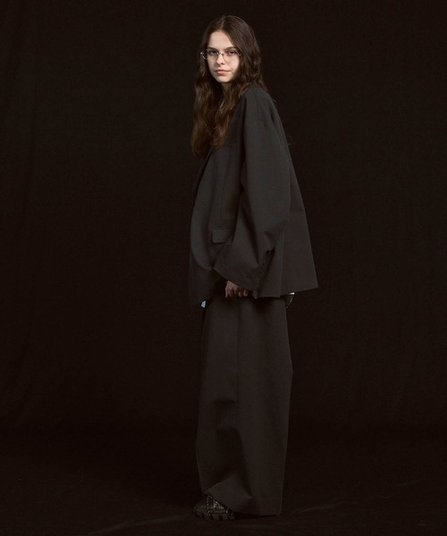 MAISON SPECIAL(メゾンスペシャル)の「《UNISEX》Water Repellent Prime-Over Set Up/撥水プライムオーバーセットアップ【MAISON SPECIAL/メゾンスペシャル】(テーラードジャケット・メンズ・ネイビー/ブラック/ブラウン/ライトグレー・1/0/2)」の16枚目の写真