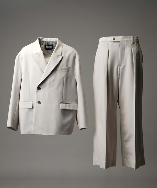 MAISON SPECIAL(メゾンスペシャル)の「《UNISEX》Water Repellent Prime-Over Set Up/撥水プライムオーバーセットアップ【MAISON SPECIAL/メゾンスペシャル】(テーラードジャケット・メンズ・ネイビー/ブラック/ブラウン/ライトグレー・1/0/2)」の18枚目の写真