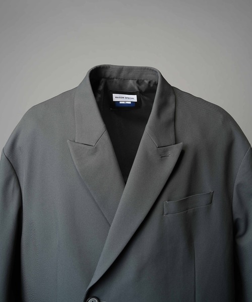MAISON SPECIAL(メゾンスペシャル)の「《UNISEX》Water Repellent Prime-Over Set Up/撥水プライムオーバーセットアップ【MAISON SPECIAL/メゾンスペシャル】(テーラードジャケット・メンズ・ネイビー/ブラック/ブラウン/ライトグレー・1/0/2)」の22枚目の写真