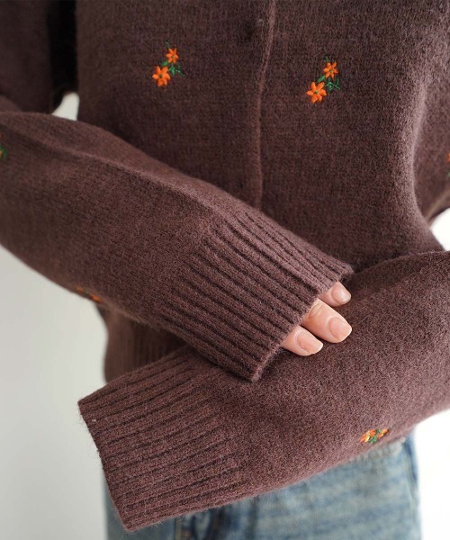 Rashik(ラシク)の「フラワー刺繍カーディガン(カーディガン/ボレロ・レディース・グレー/ネイビー/ブラウン・FREE)」の22枚目の写真