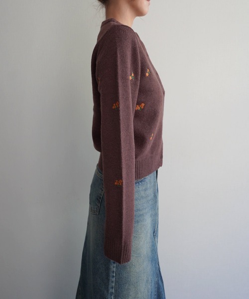 Rashik(ラシク)の「フラワー刺繍カーディガン(カーディガン/ボレロ・レディース・グレー/ネイビー/ブラウン・FREE)」の18枚目の写真