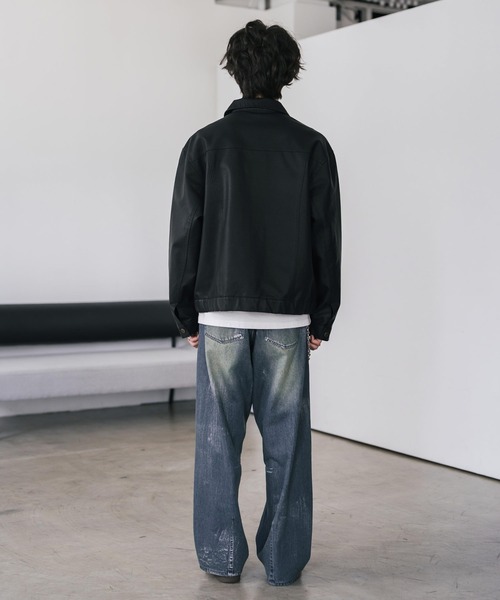 00s コーティング ラメ ダブルジップ シングルライダース 平成 モードロック ゴールドジップ仕様】【新素材】EMMETI ラム シングル