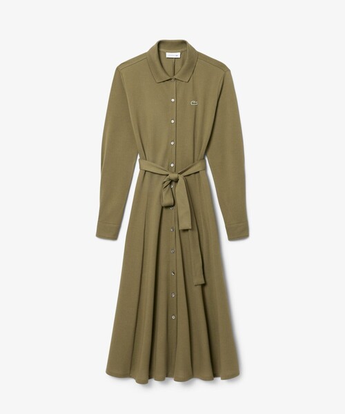 鹿の子地ポロカラーシャツドレス / シャツワンピース（シャツ