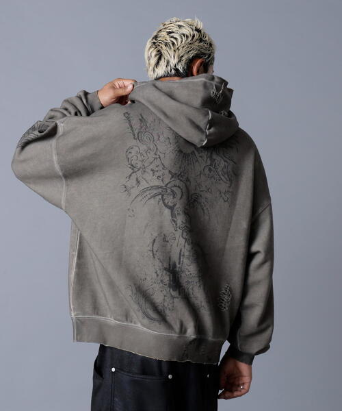 DANKE SCHON（ダンケシェーン）の「DankeSchon/ダンケシェーン/BURN HOODIE（パーカー・レディース・ベージュ・M/L）」の11枚目の写真