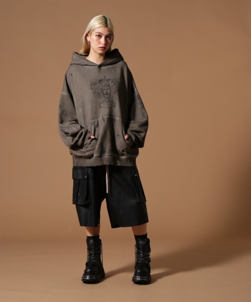 DANKE SCHON（ダンケシェーン）の「DankeSchon/ダンケシェーン/BURN HOODIE（パーカー・レディース・ベージュ・M/L）」の7枚目の写真
