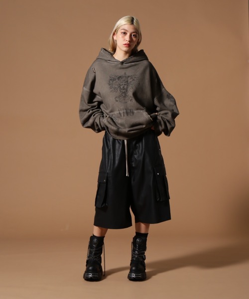 DANKE SCHON（ダンケシェーン）の「DankeSchon/ダンケシェーン/BURN HOODIE（パーカー・レディース・ベージュ・M/L）」の8枚目の写真