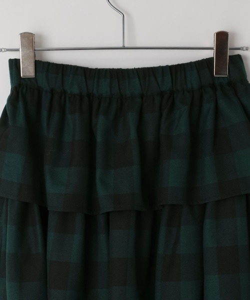 LOWRYS FARM（ローリーズファーム）の「チェックティアードスカート　598048（スカート・レディース・アイボリー/グリーン/ブラウン・FREE）」の8枚目の写真