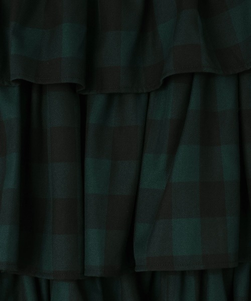 LOWRYS FARM（ローリーズファーム）の「チェックティアードスカート　598048（スカート・レディース・アイボリー/グリーン/ブラウン・FREE）」の10枚目の写真